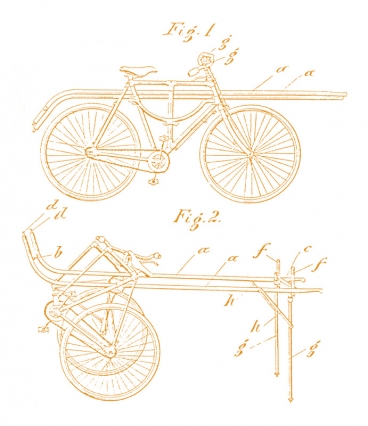 Puh: kako narediti iz dvokolesa voziček za prevoz bolnikov, patent št. 12574.